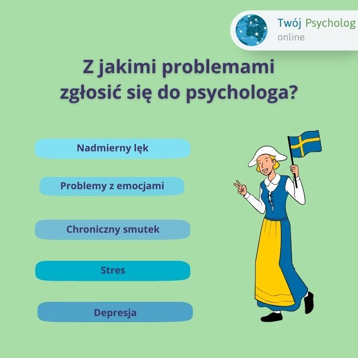 z jakim problem zgłosić się do psychologa w Szwecji