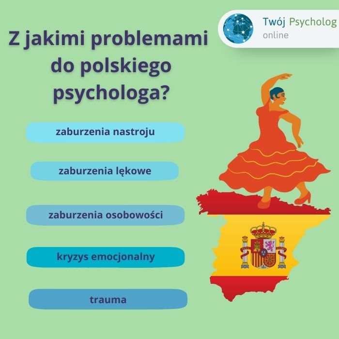 z jakimi problemami do polskiego psychologa w Hiszpanii